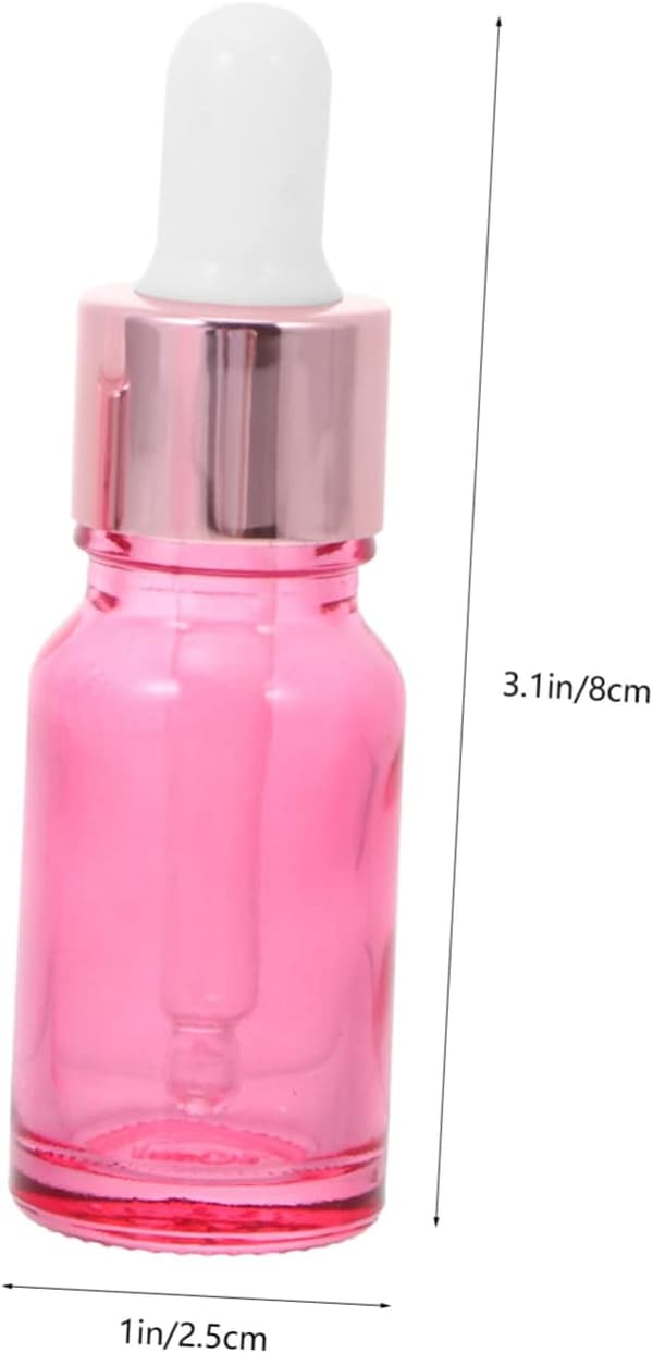 Glasflaskor för eteriska oljor Rosa och Roséguld Praktiska Droppflaskor för Reseförpackningar Resa