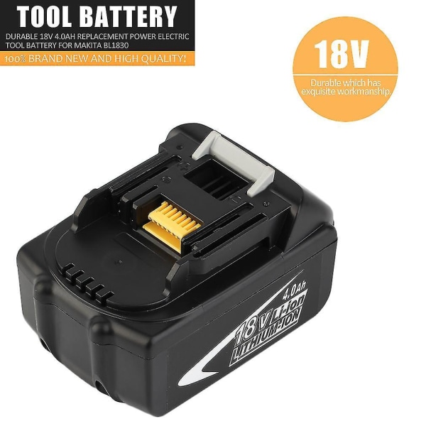 18V 4,0Ah Ersättningsbatteri för power för Makita Bl1830