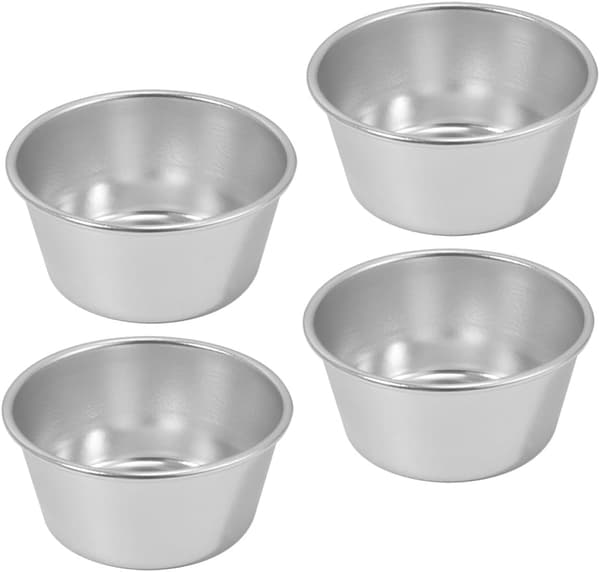 4 stk. puddingformer, bakeformer, 4 stk. aluminiumslegering, non-stick multifunksjonelt baketilbehør