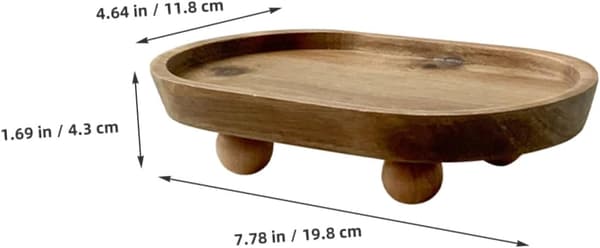 Oval serveringsbricka i trä, multifunktionell aromaterapi-displaybricka, diverse organisatör