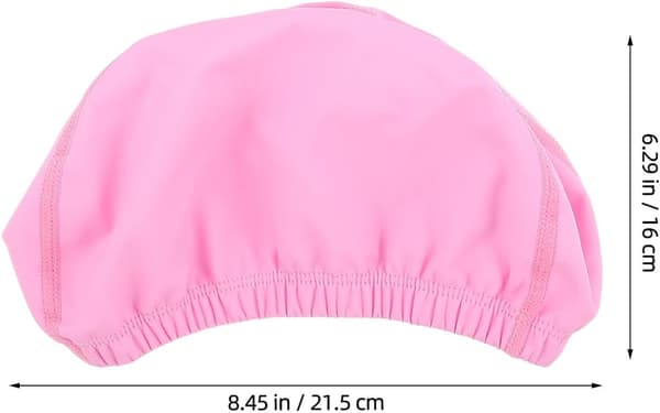 3 stk. store elastiske vanntette badehetter for voksne, myke badehetter i PU-materiale