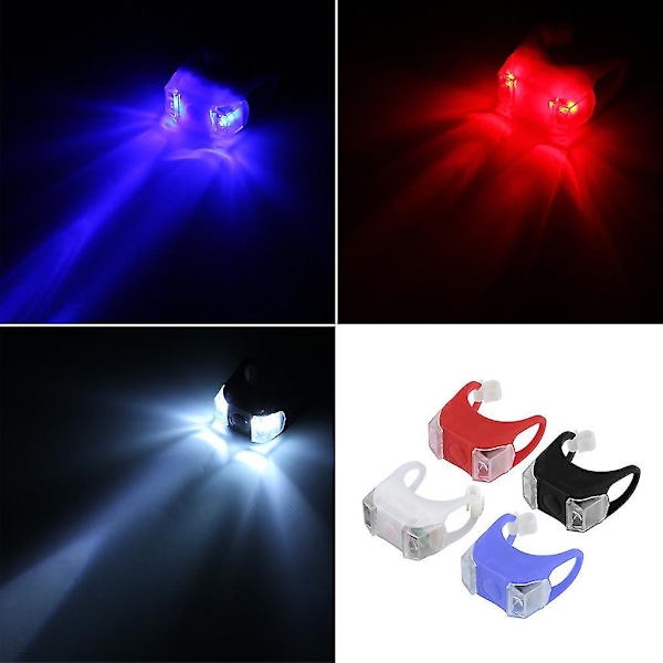 1 stk Cykel MTB LED Frøhoved Forlygte Advarselslys