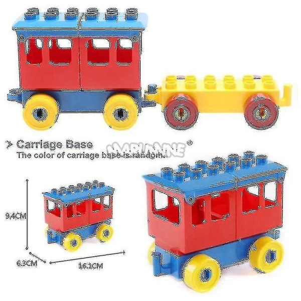 Batteridriven Duplo-tågbyggstenar Utbildningsspel Ty-yuhao Yellow