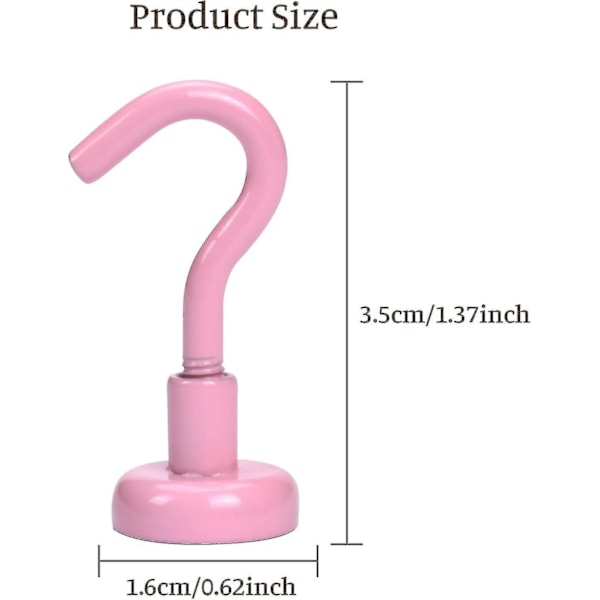 10 kpl Super Vahvoja Magneettikoukkuja, Maksimi Vetovoima 14kg, 16mm Ndfeb Värikkäät Magneetti Koukut Keittiöön, Kylpyhuoneeseen, Makuuhuoneeseen, Autotalliin, Lo