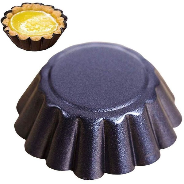 Mini tærtepander 12 Pack Carbon Steel Runde Non-stick