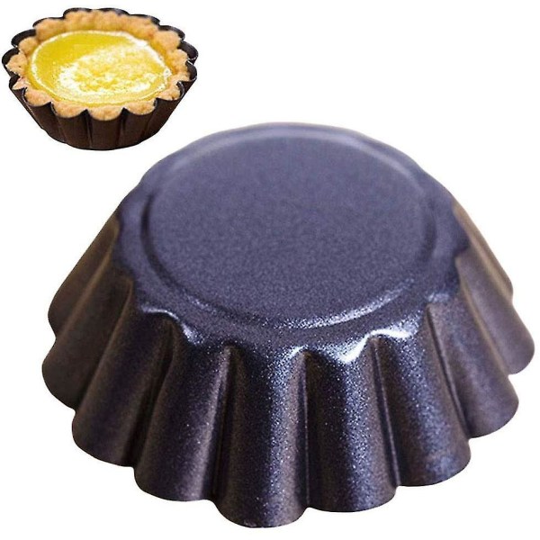 Mini Tartformer 12-pakks Karbonstål Runde Non-stick
