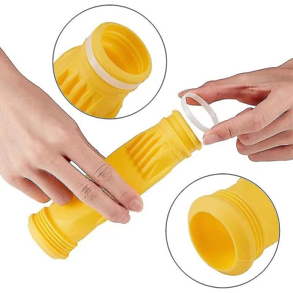 Ersättningsmembran för poolrengörare, Plastmembran för poolrengörare med Hållring Rengöringsflexibla Delar Tillbehör (1 set, Gul)