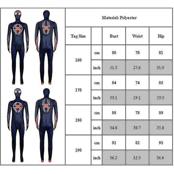 Voksen Spider-Man: Across The Spider-verse Kostyme Morales Jumpsuit Fancy 190