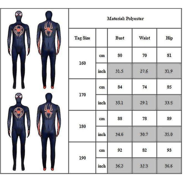 Voksne Spider-Man: Across The Spider-verse Kostume Morales Jumpsuit Fancy 190