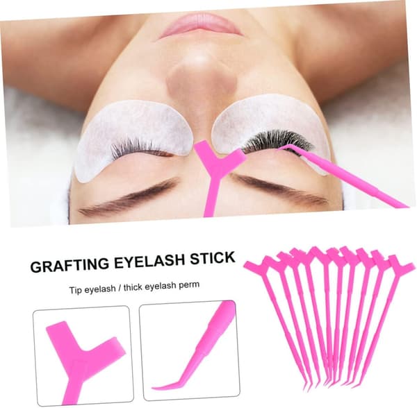 60 stk. opvarmet øjenvippebukker værktøj vippe extensions kit løftestænger øjenvippe perm kit børste pind til vipper