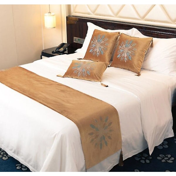 Moderni Pastoral Flower Hotel Bed Runner Tyylikäs sisustus