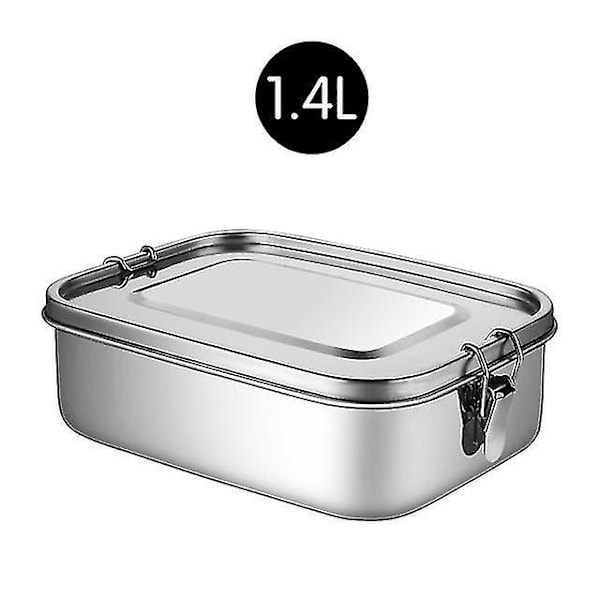 Lunchlåda i Rostfritt Stål 1400ml, Snackmatsförvaring