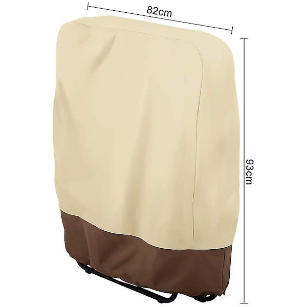 Vattentätt Fällbar Stolöverdrag för Utomhus 190T 93x82cm Beige