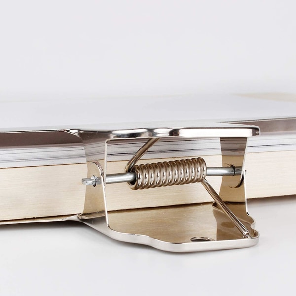 Ekstra store klips, sølv rustfritt stål papirklemmer for tegnebrett, kontorskolerekvisita (14,5 cm4 stk sølv