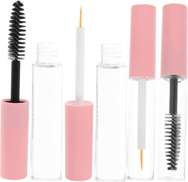 4 st påfyllningsbara mascaraflaskor 10 ml PET-material bärbara tomma eyeliner- och läppglansflaskor