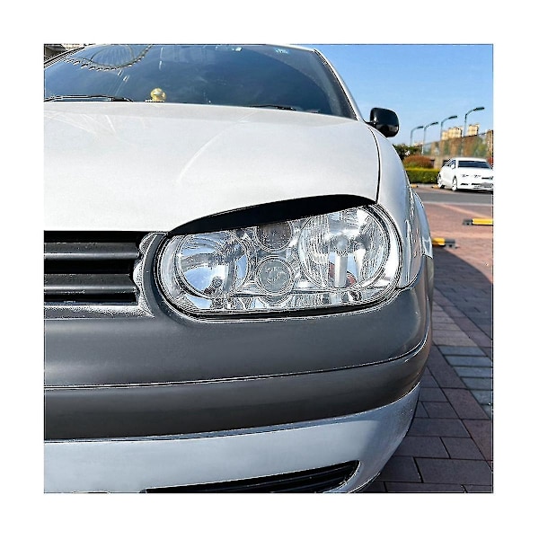 For Golf4 Mk4 Iv 1997-2005 Glans Sort Forlygte Dæksel Garniture Strip Øjenbryn Dæksel Trim Stick-yuhao