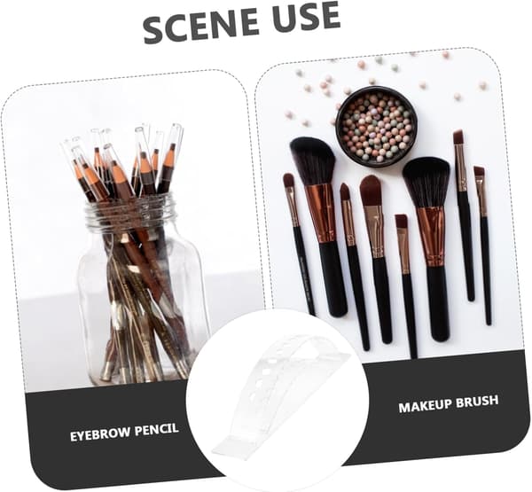Akryl Bue Makeup Børste Stand Pen Display Rack Makeup Børste Opbevarings Organizer Robust Pen Rack til Badeværelsesvask
