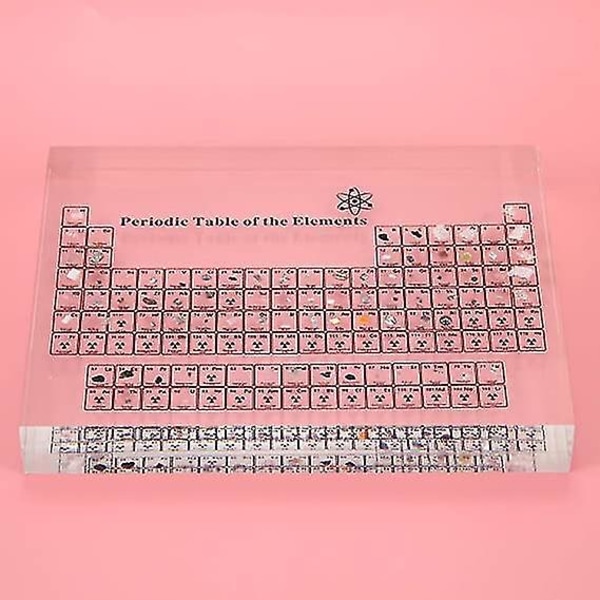 Akryl Periodisk tabell Display Ekte Elementer Undervisningsgave