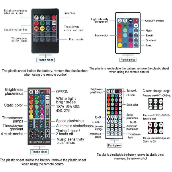 LED Smart Strip Lights RGB Musikk Synkronisering Fargeskiftende Lys