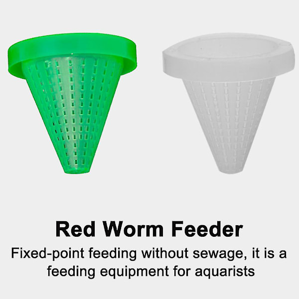 4 stk. Akvarie Nematode Foder, Levende Blodorm Plastik Keglekop Formet Kurv Foder