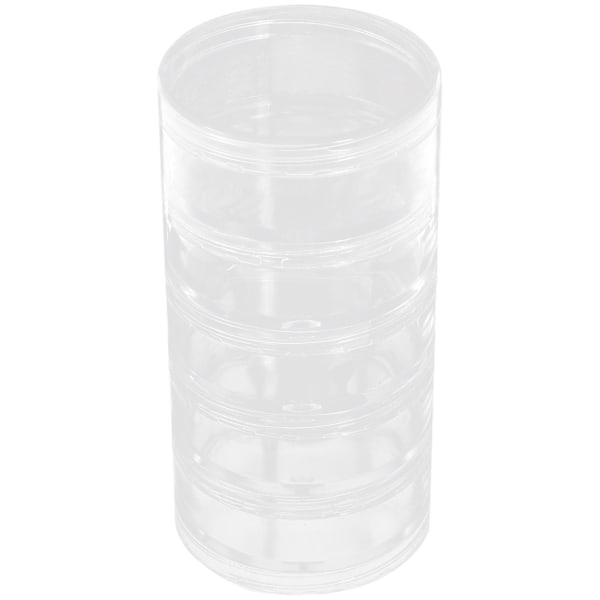 5-lags Makeupbeholdere Makeup Organizer Stable Bead Organizer Stable Smykkeboks Sirkelperler Makeup Case Organizer