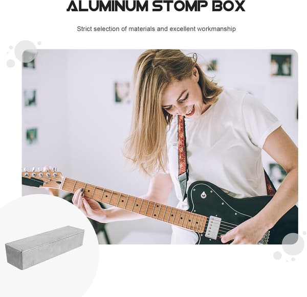 Stomp Box Case Aluminium Stomp Box Guitar Pedal Kabinet Sølv Robust Erstatning Praktisk til Guitar Effekter