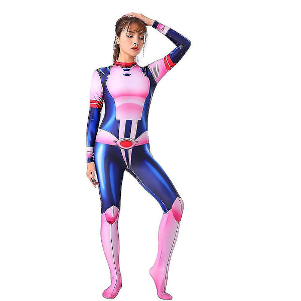 Academia Uraraka Ochako Bodysuit Kvinnor Anime Rollspel Dräkt Fancy Up Jumpsuit Kostym L