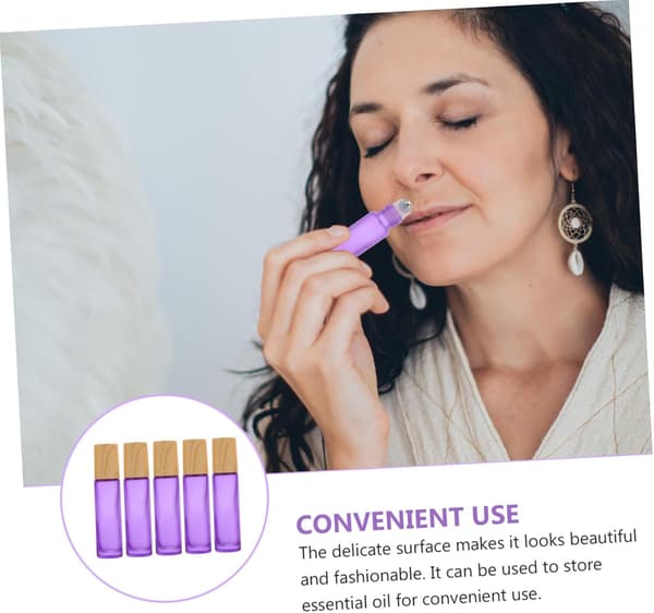 Påfyllningsbara eteriska oljeflaskor, förpackning med ml roll-on-flaskor, läckagesäkra, bärbara för reseförvaring