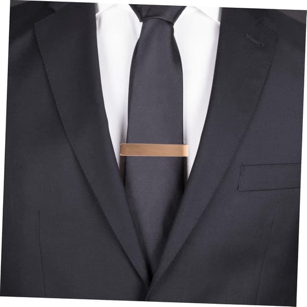 4 stk. elegante slipsenåle i rustfrit stål til forretning og bryllup, spejlfinish design
