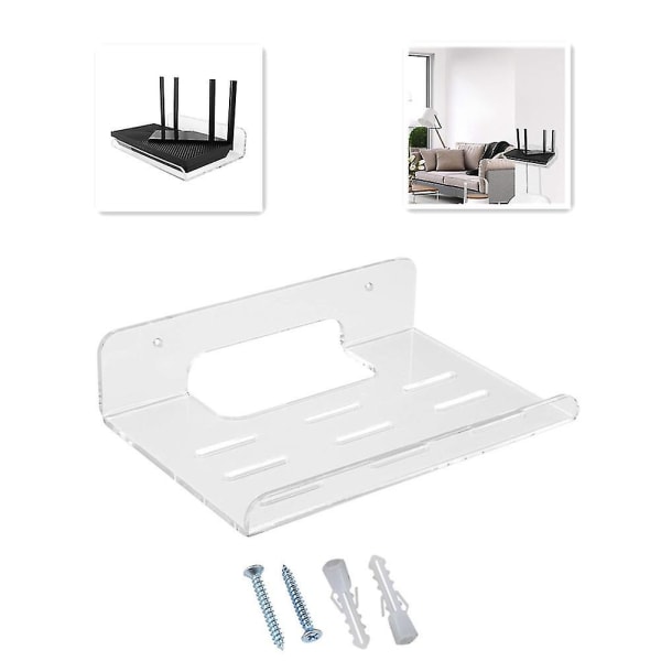 Akryl Router Vægbeslag Nem At Installere Flydende Router Dvd Afspiller Stativ Stativ Router Hylde Til