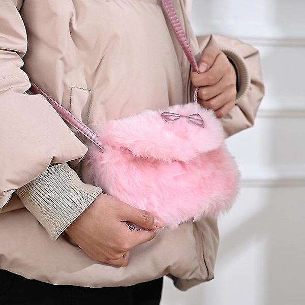 Lille Pigers Pungtaske - Sløjfe Mini Rejsetaske Skuldertasker Pung Crossbody Pung Møntpung