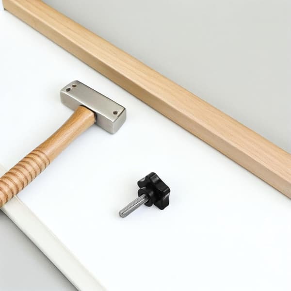 6 stk. gjengede stjernehåndtak i rustfritt stål M8X30 mm med plasthåndtak