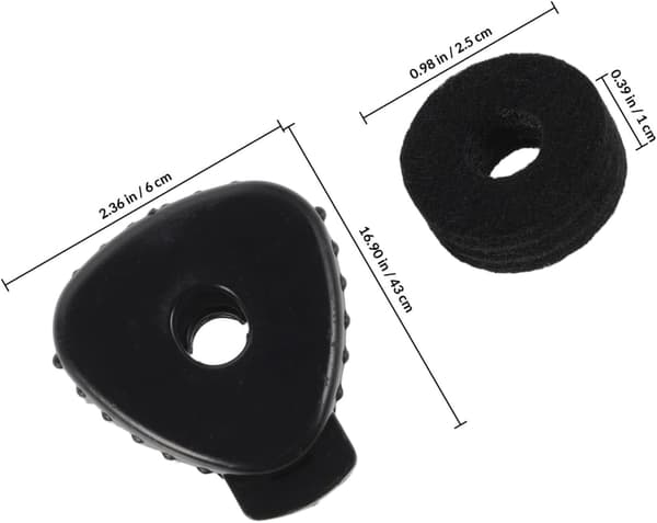 Snabbkopplingar för cymbaler, triangulär form, mångsidig användning, stilren design, 6 st