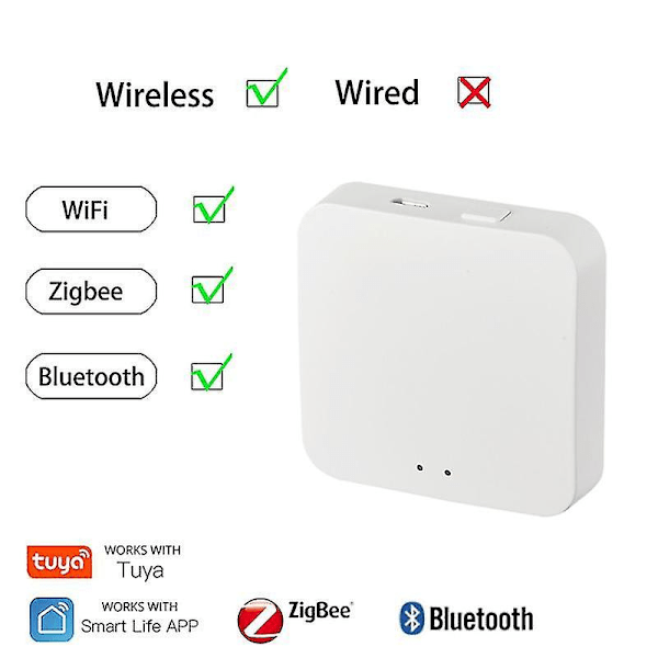 Tuya Zigbee Smart Gateway Hub Multi-modell Wifi Bluetooth Smart Hjem Smart Life Trådløs Fjernkontroll Multi-mode hub 2