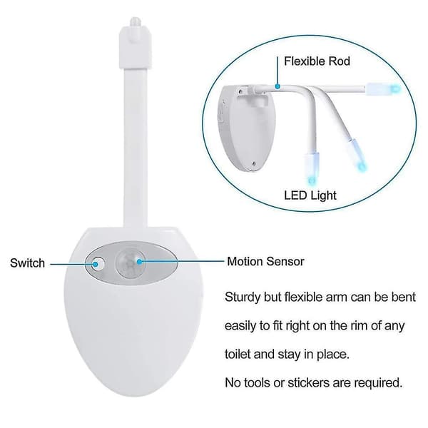Ladesensor Toalett nattlys for menn, kvinner og barn