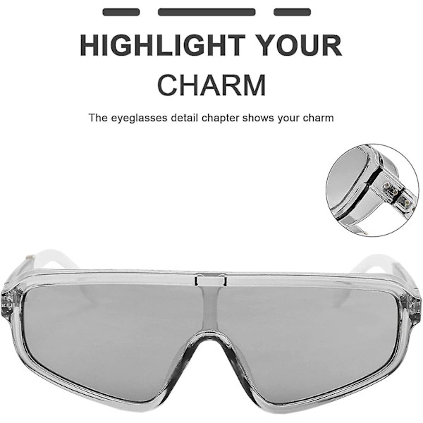Retro En-delte Aviator Firkantede Solbriller Sport Siamese Shades Briller For Menn Kvinner B2722