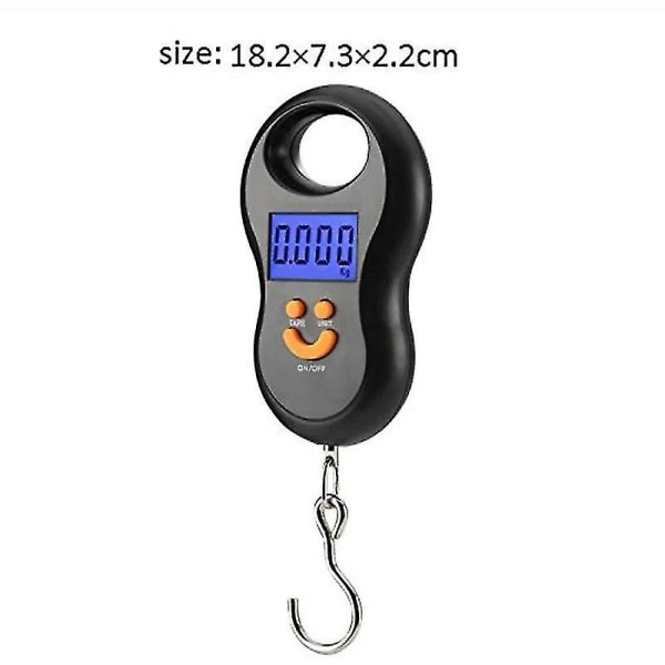 Precisionselektronisk Vågskala 50kg/10g Kran Bakgrundsbelysning Bagage