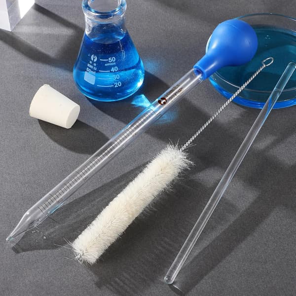 Erlenmeyer-kolvflaska set 50 ml glaskonisk kolv med gummipropp, 4 st 10 ml