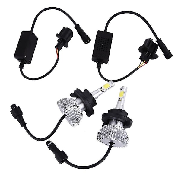 2x LED-chips 60W 6000LM Forlygte Sæt H4/9004/9007