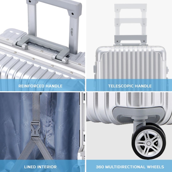 Mycket hållbara resväskor Incheckning av bagage kabinbagage Charcoal Large 30''