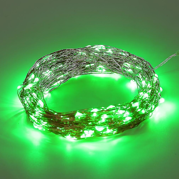 Solcellsdriven Varmt Vit 20m 200LED Koppartrådslampa