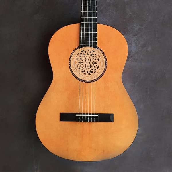 Ljudhålsskydd i trä för gitarr, ljuddämpare för gitarr, enkel att installera, dekorativ beige