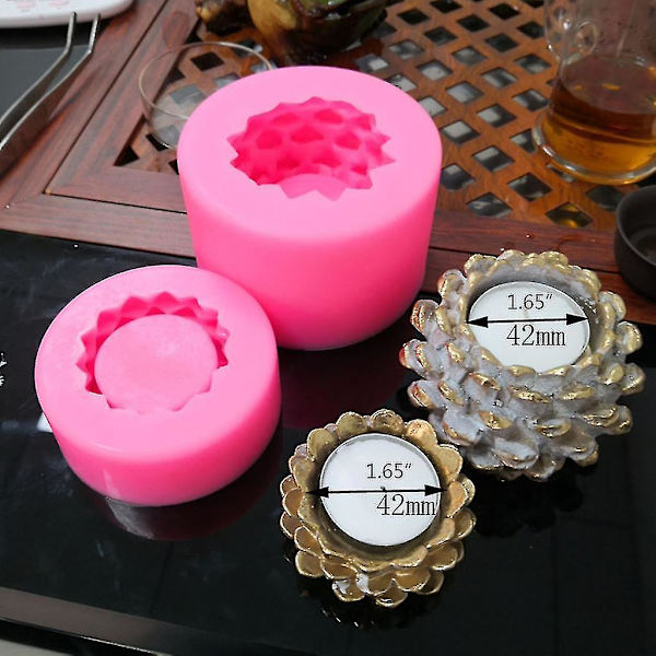 3D Pinjekone Lysestager Epoxy Harpiks Form Lysestager Silikon Form DIY Håndlavede Håndværk Hjem Dekoration Støbning Værktøj-fg-yuhao