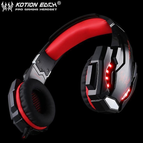 EACH G9000 3.5mm Spelheadset Mikrofon USB LED