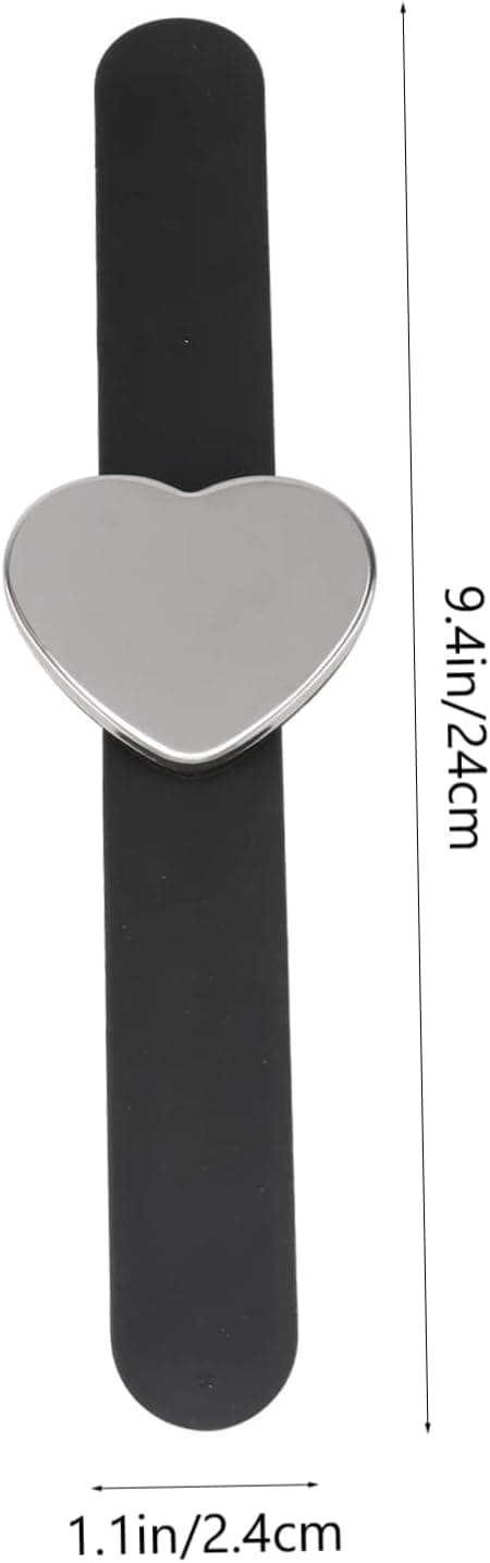 Magnetisk hårstylingkamsett 4 stk svart silikon hjerteformet halekost