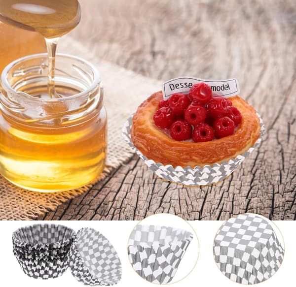 Bageforme af papir, ikke let deformerbare cupcakeforme, 100 stk. assorterede farver, praktisk bagekagekop