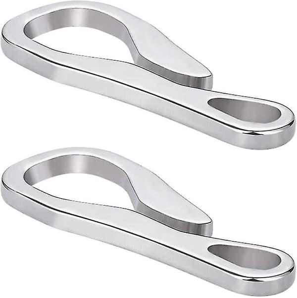 Nøglering Hængende Spænder Hanger Spænde Rustfrit Stål Krog Klips (2 stk)