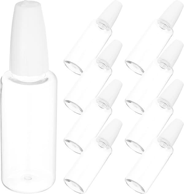 10 st 30 ml hantverkslimflaskor med fin nålspets, plastflaskor med klämmapplikator