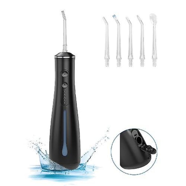 Elektrisk tandskyller Praktisk elektrisk tandvaskeanordning til husholdningsbrug til fjernelse af tandsten black
