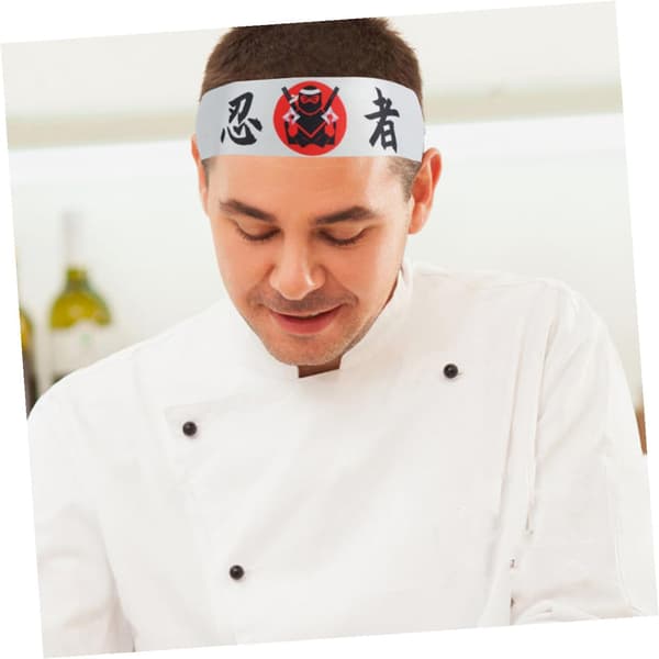 3 stk. Ninja Samurai Pannebånd for menn og kvinner, japanske Hachimaki Hodeplagg